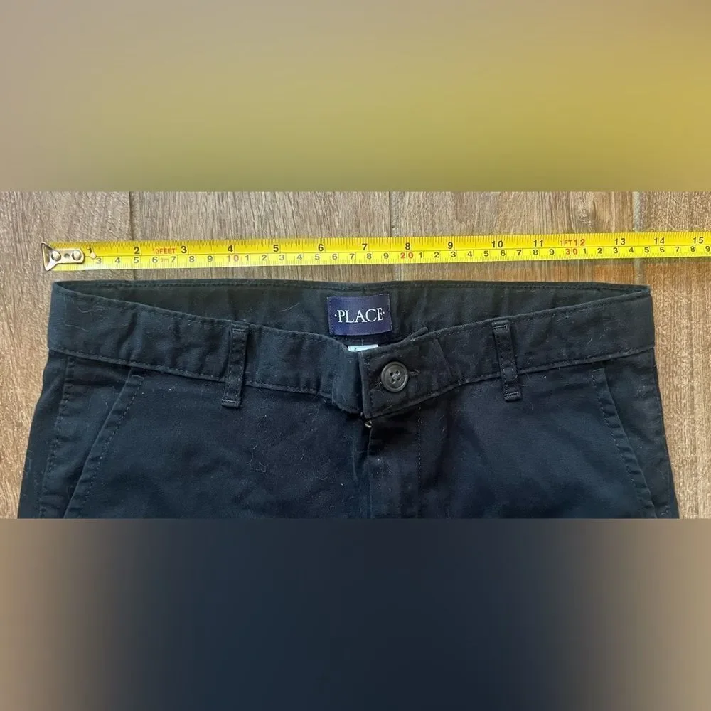 The Children’s Place Girls Uniform‎ Chino Pants Sz 16 Black NWT